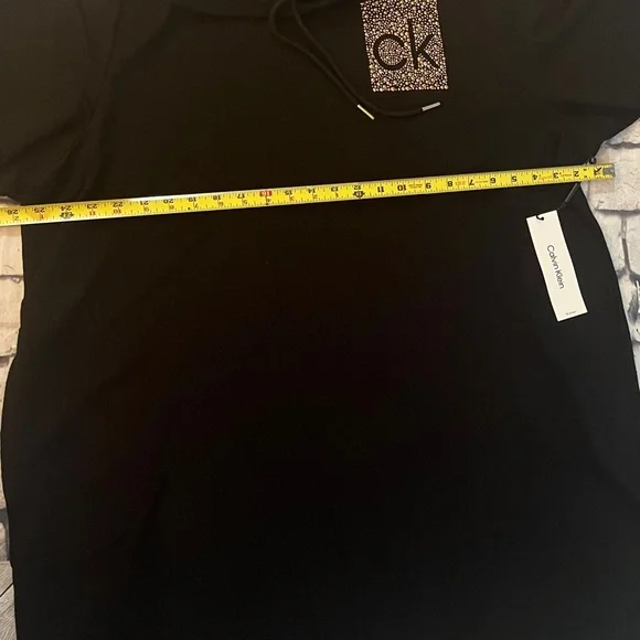 2X- plus size Calvin Klein Black Pullover with Logo - Picture 10 of 12